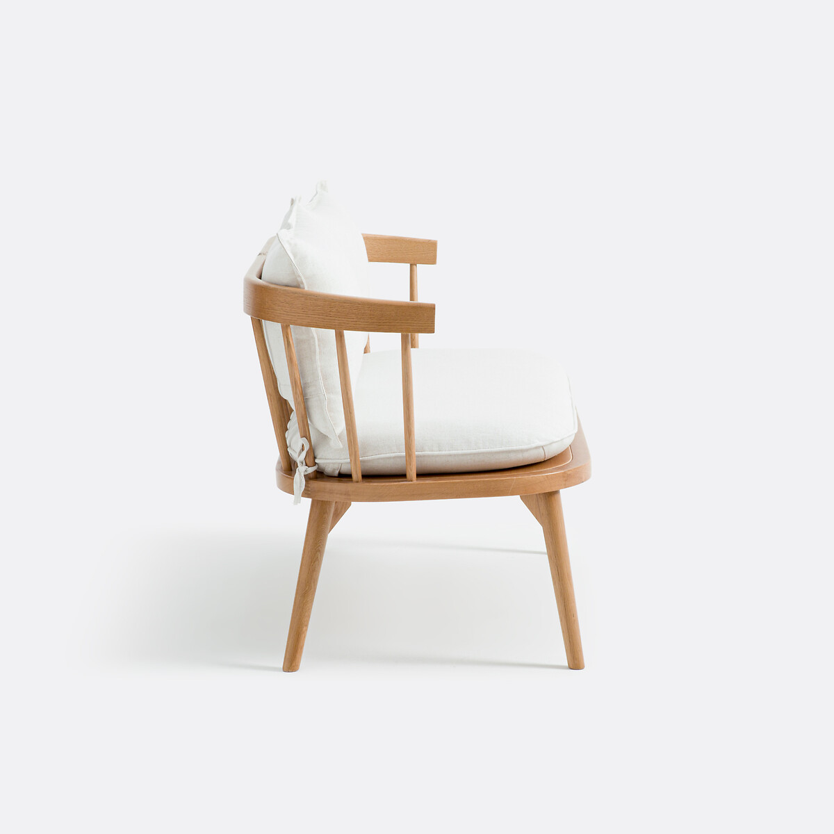 Banco de roble y tela, Portman beige , LA REDOUTE INTERIEURS