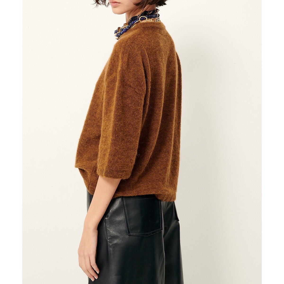 Pull ample ZACK marron, SESSUN