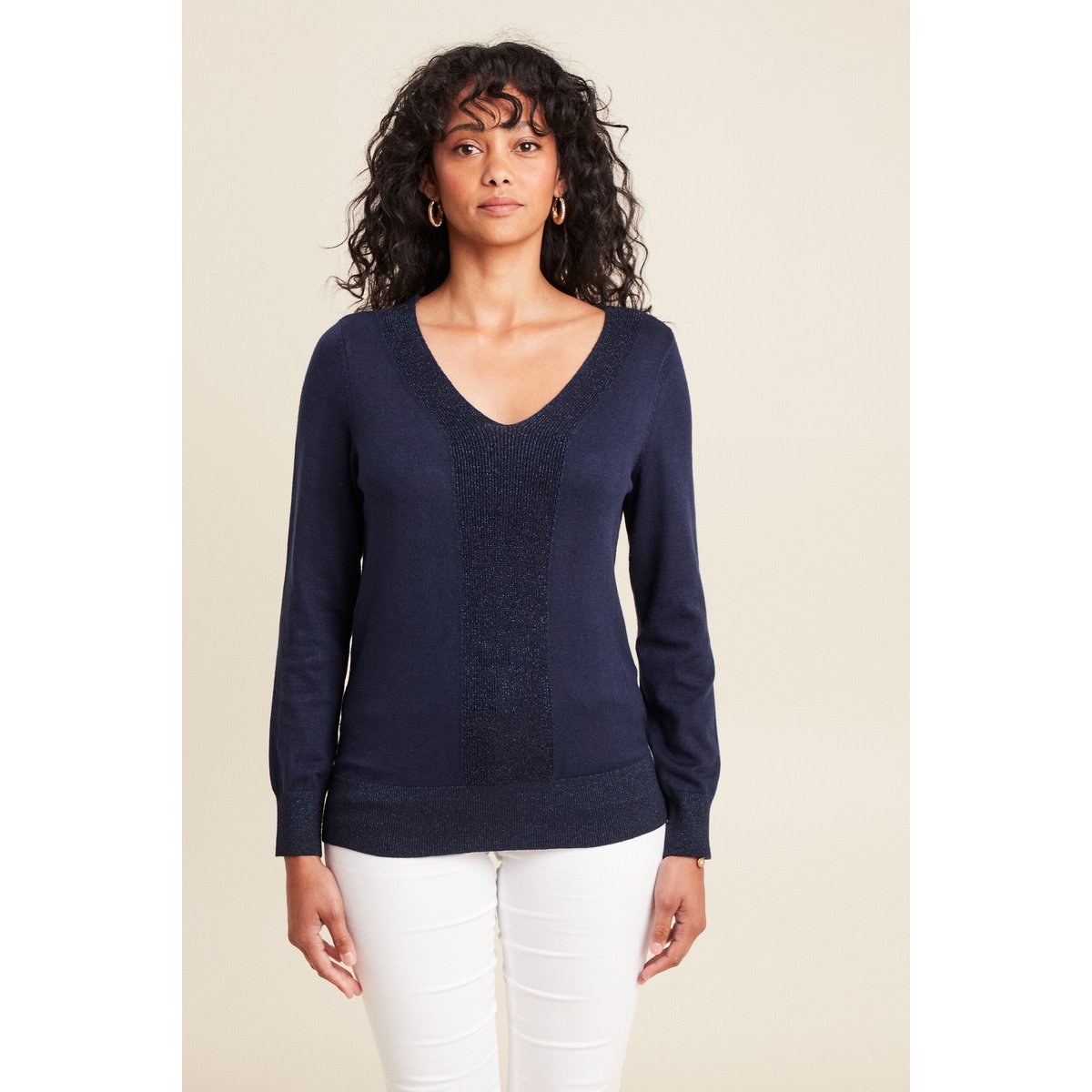 Pull manches longues bleu marine, BREAL