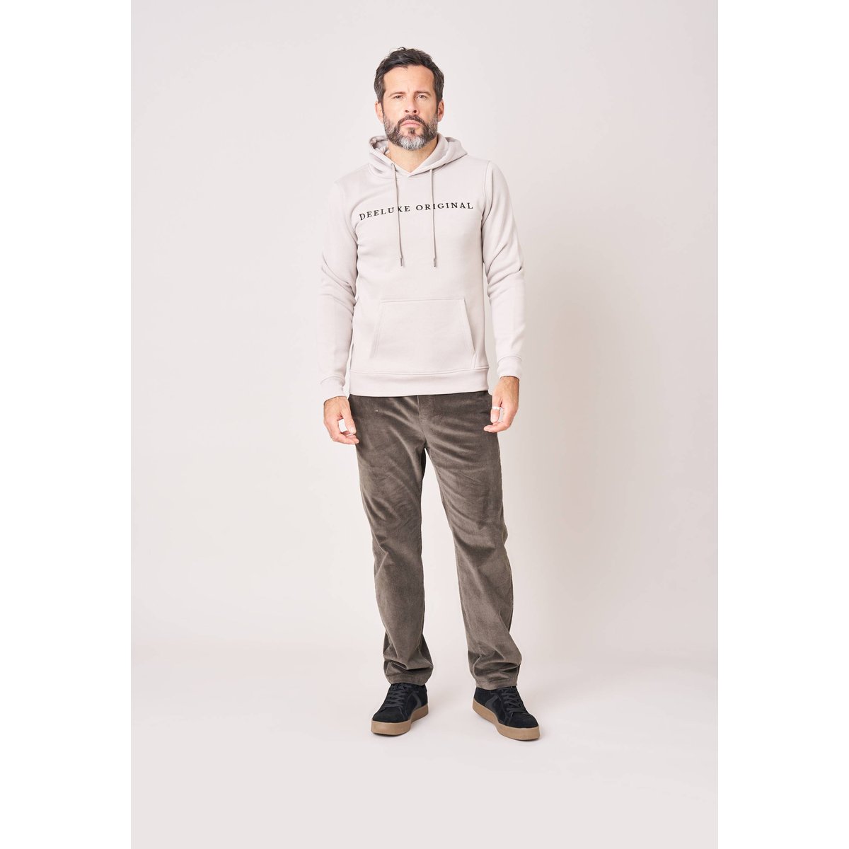 Sweat homme en coton mélangé BEN craie, DEELUXE