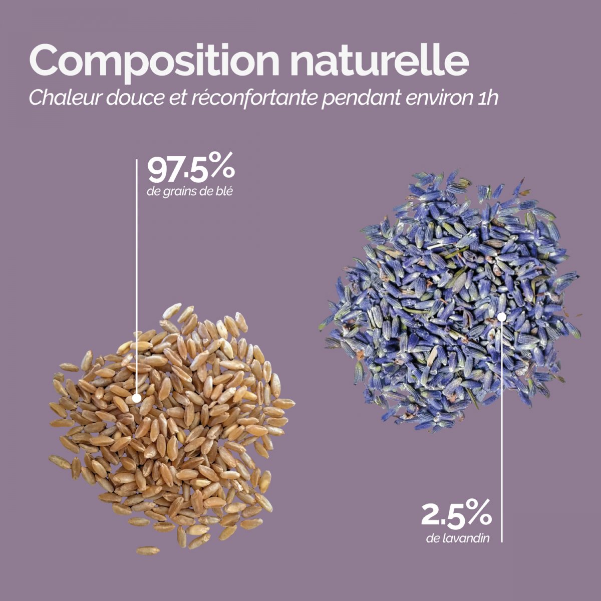 Bouillotte longue chauffante gris, VIVEZEN