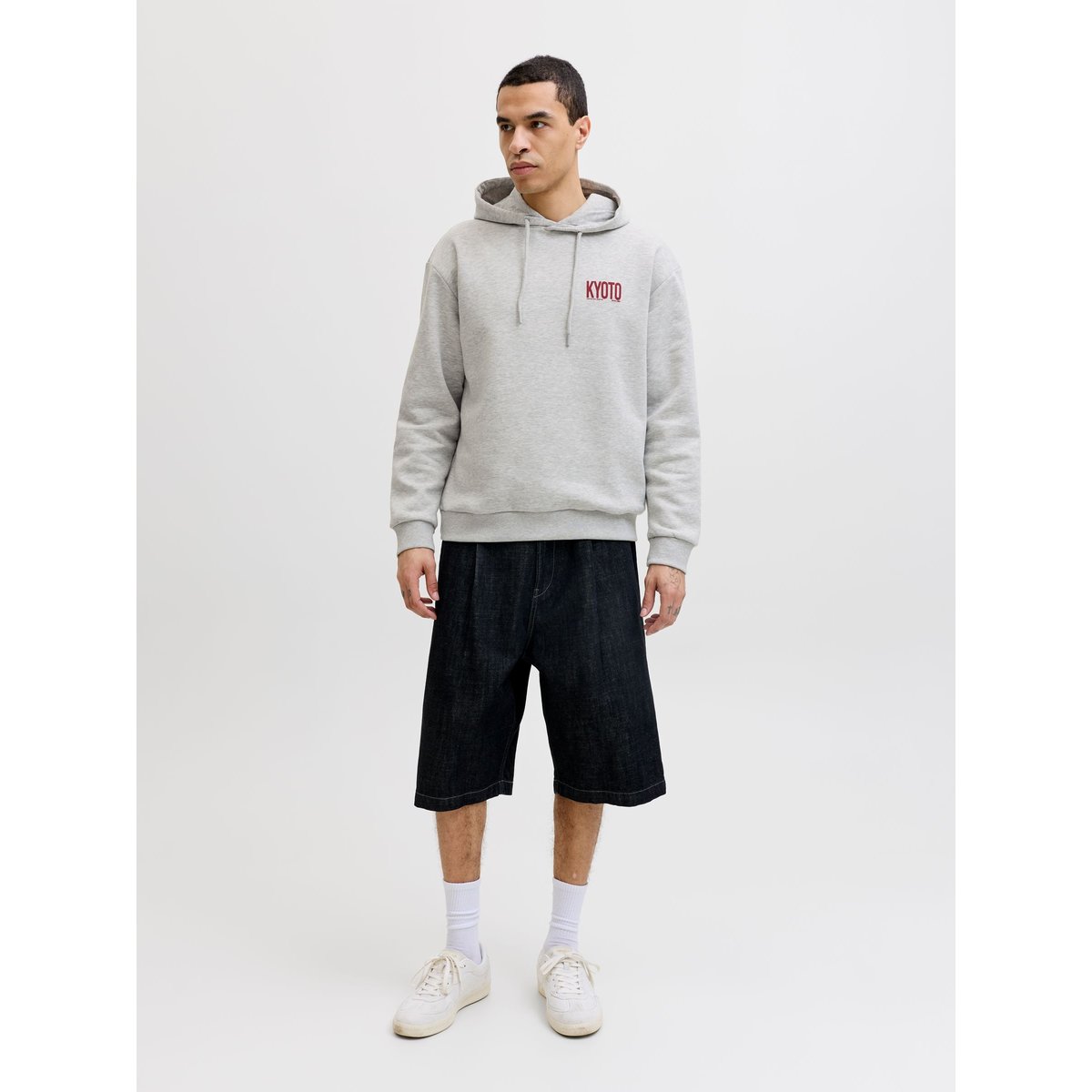 Sweat À Capuche grise - light grey melange, JACK & JONES