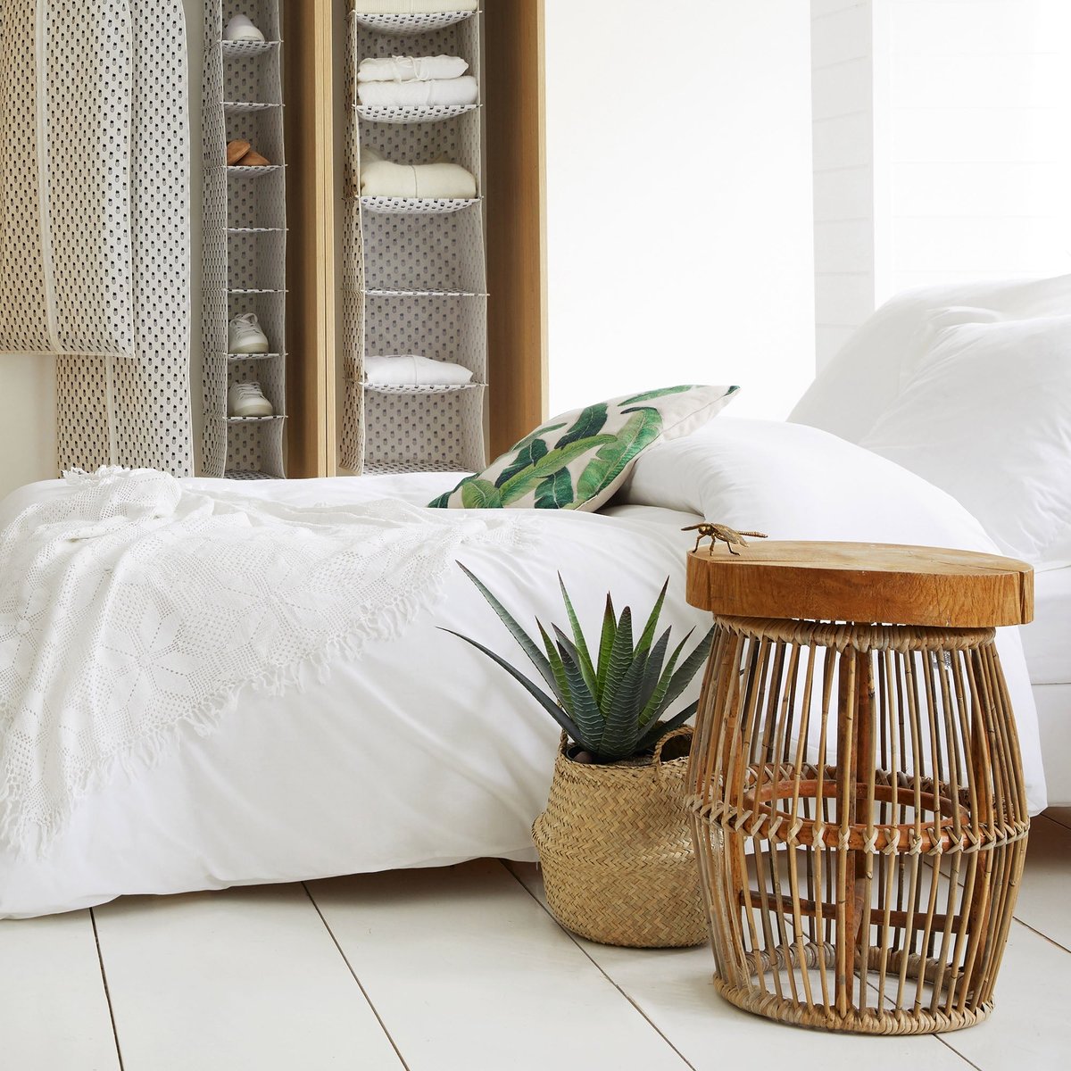 COMPACTOR - Panier de rangement naturel BELLY M - 35 x 35 x H.32 cm - Beige naturel, COMPACTOR