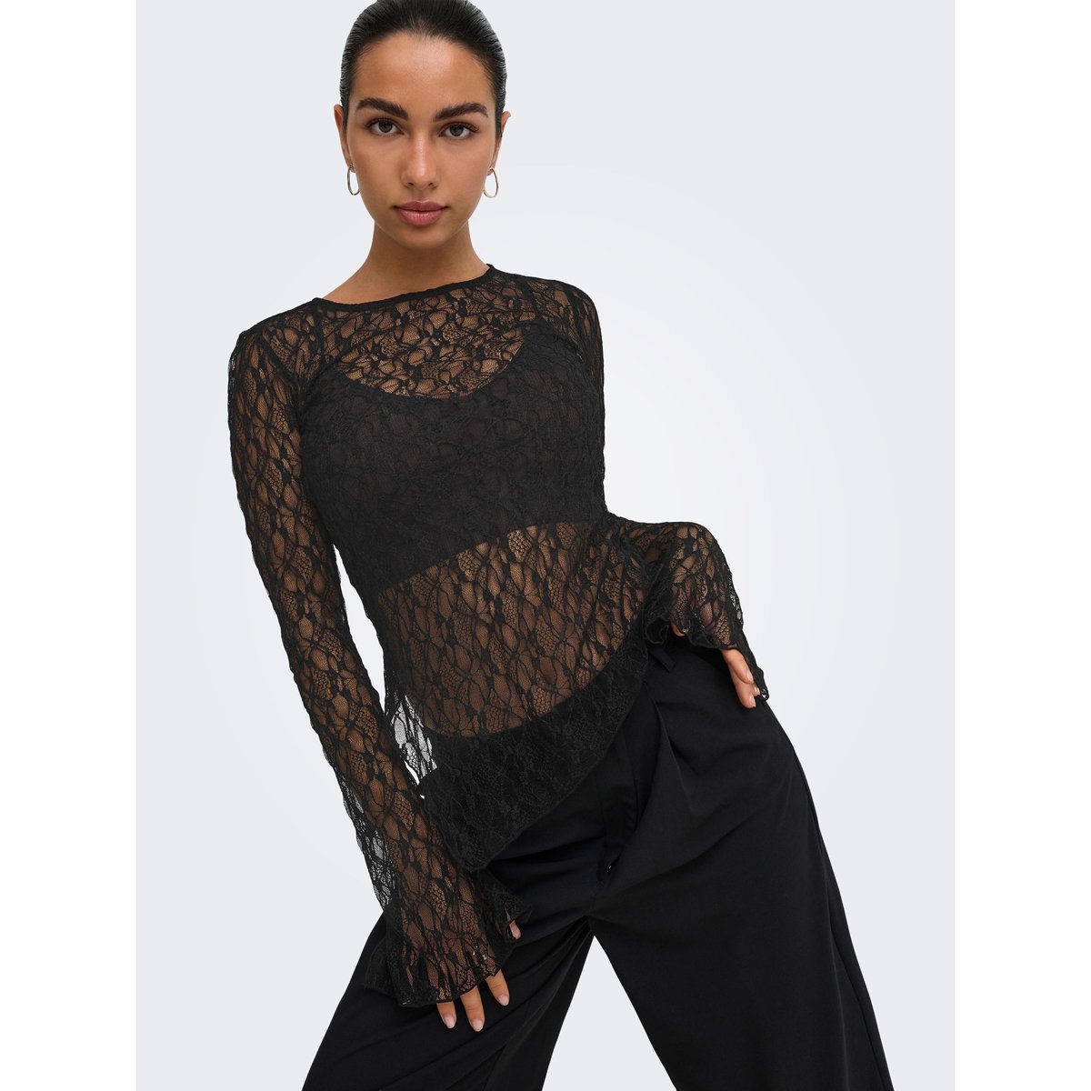 Top Asymétrique noire - black, ONLY
