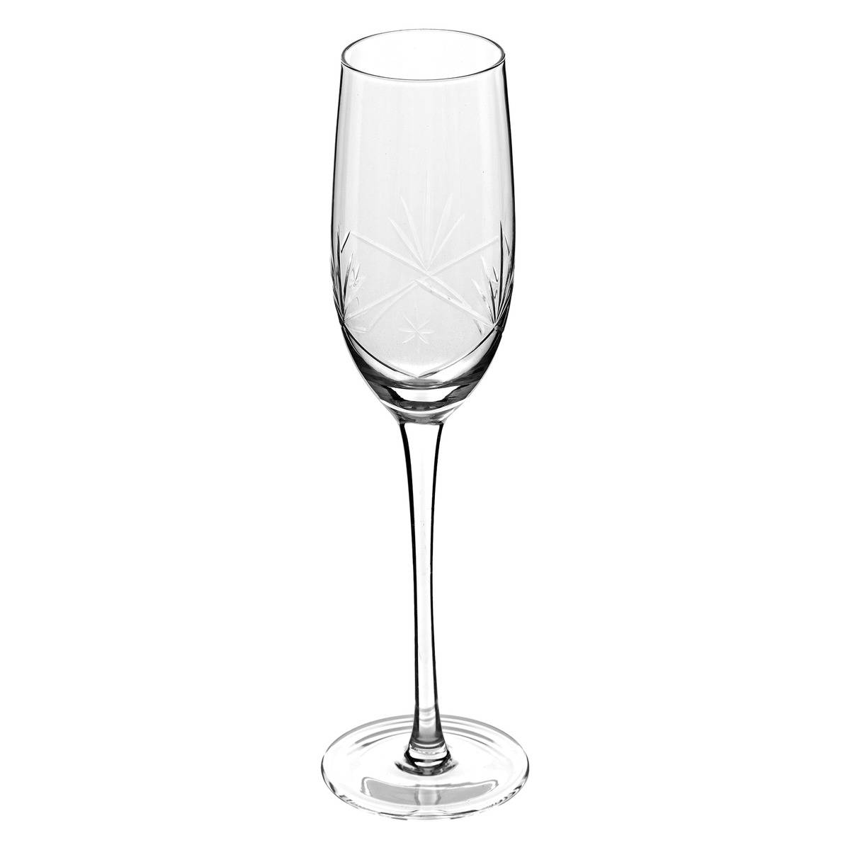 Lot de 6 flûtes à champagne en verre 21 cl VICTORIA transparent, SECRET DE GOURMET