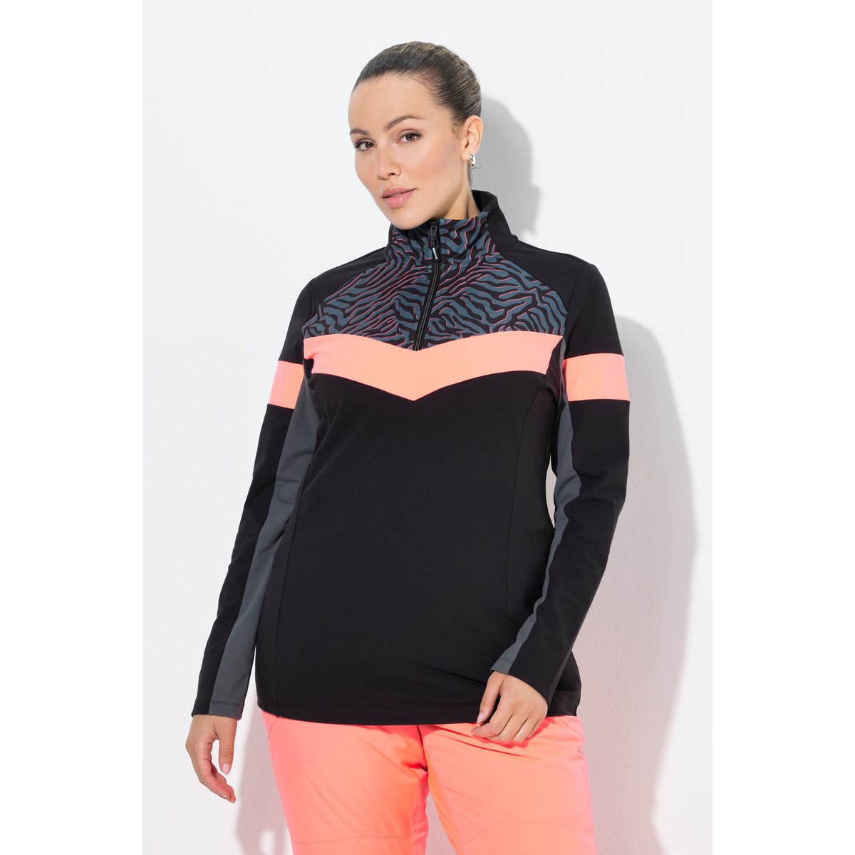 T-shirt camionneur technique, coupe slim noir, ULLA POPKEN