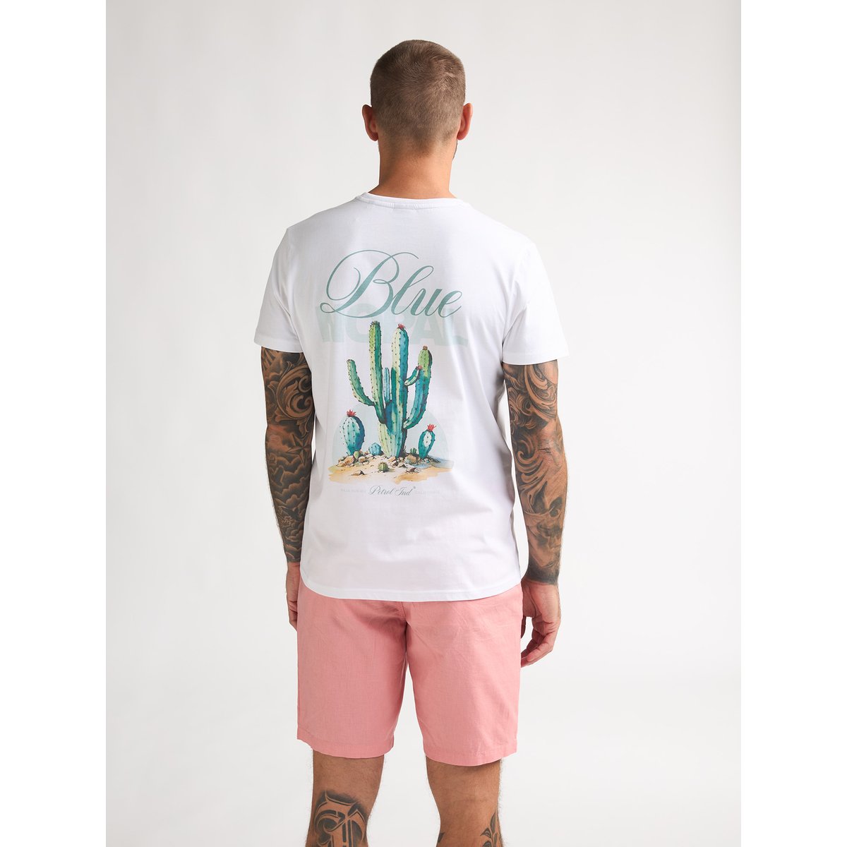 T-shirt imprimé dos volcán blanc bright white, PETROL INDUSTRIES