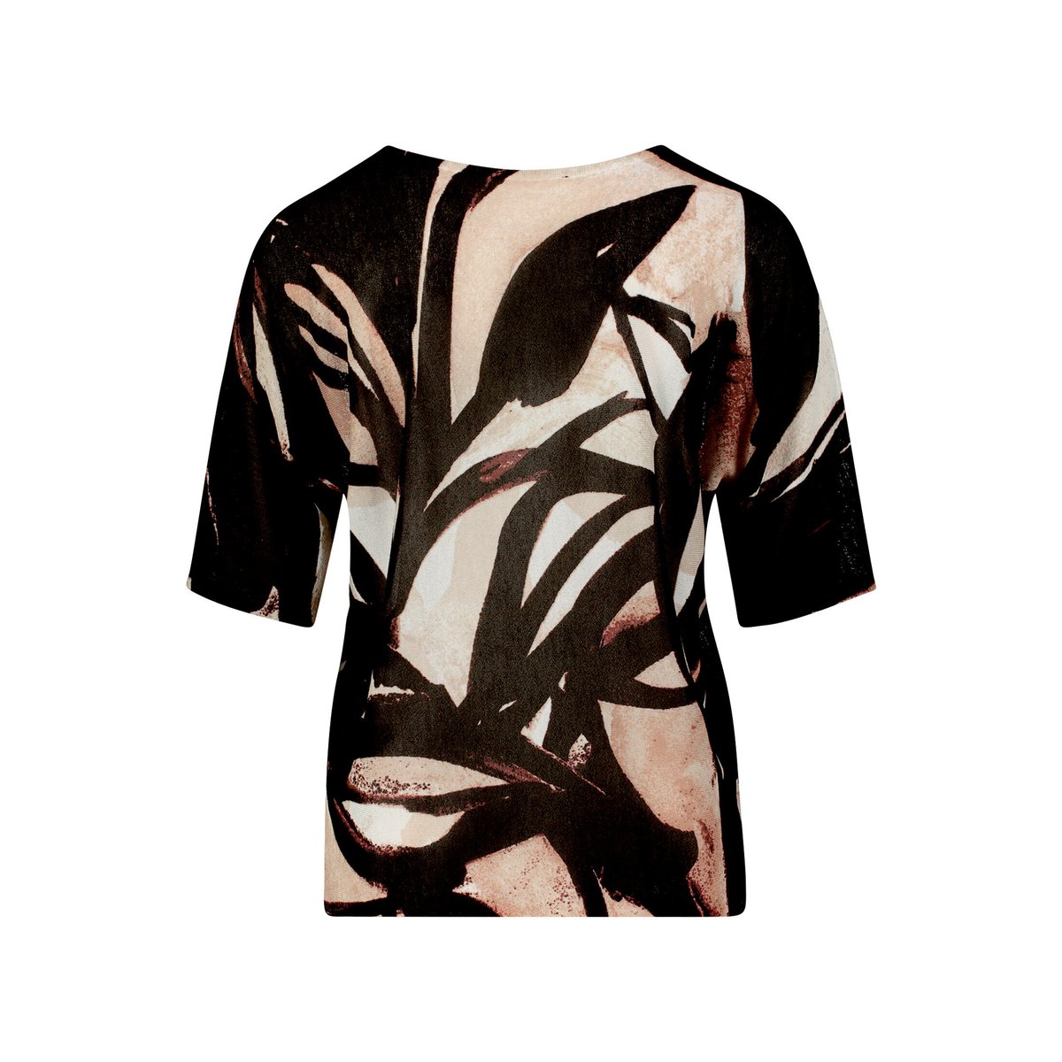 Pull-over en fine maille à imprimé black/nature, BETTY & CO