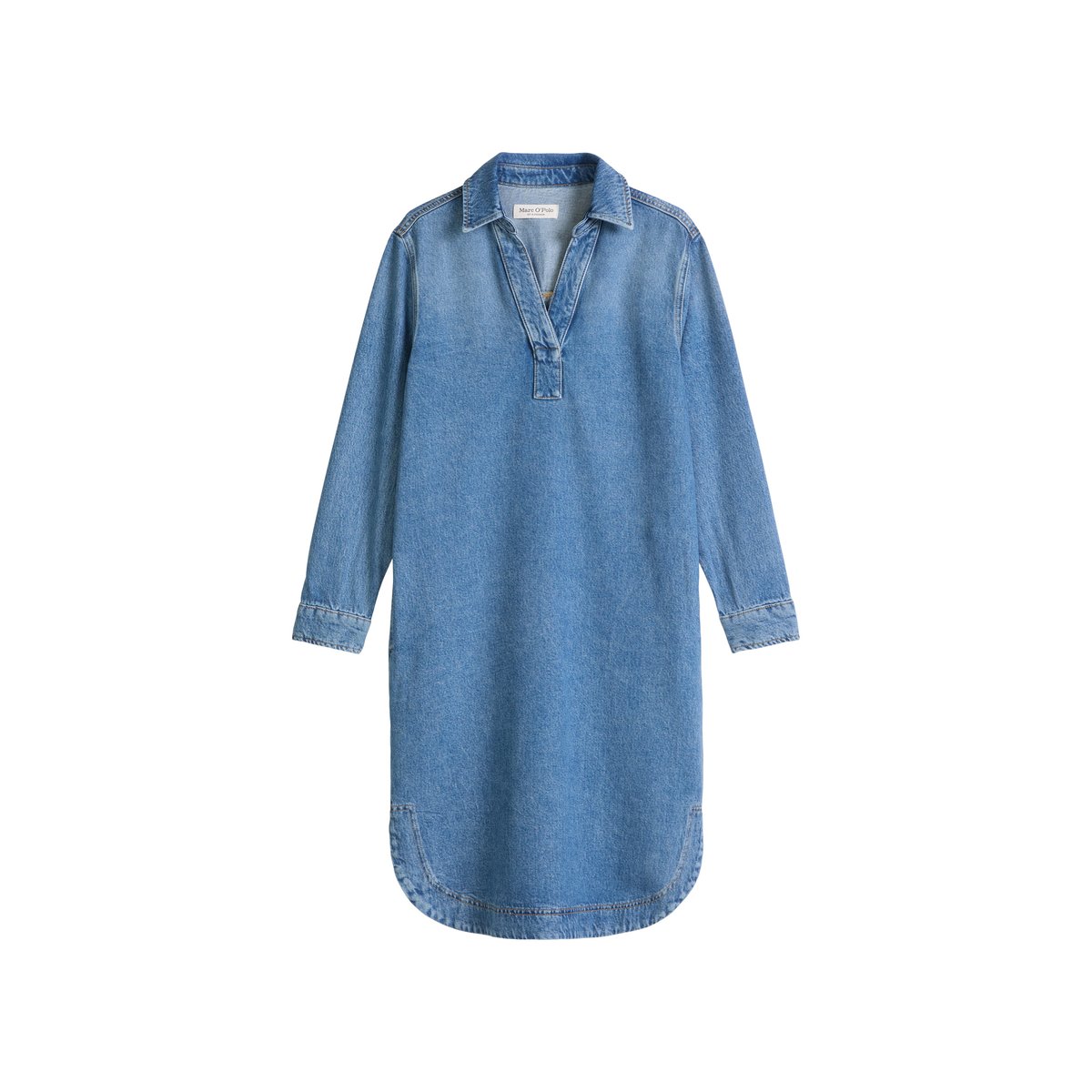 Robe en jean relaxed en coton avec élasthanne bleu moyen, MARC O'POLO