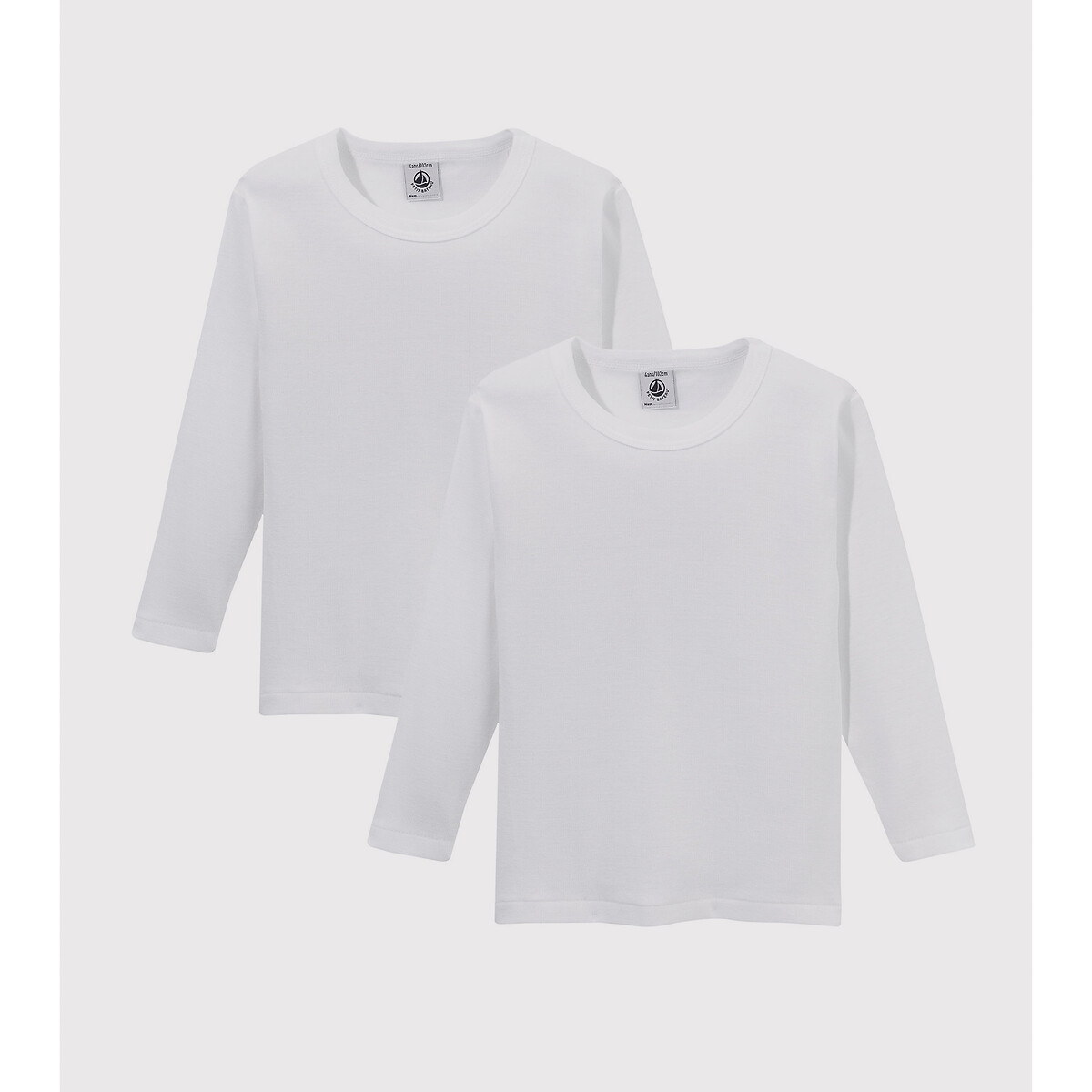 Lote de 2 camisolas interiores branco, PETIT BATEAU