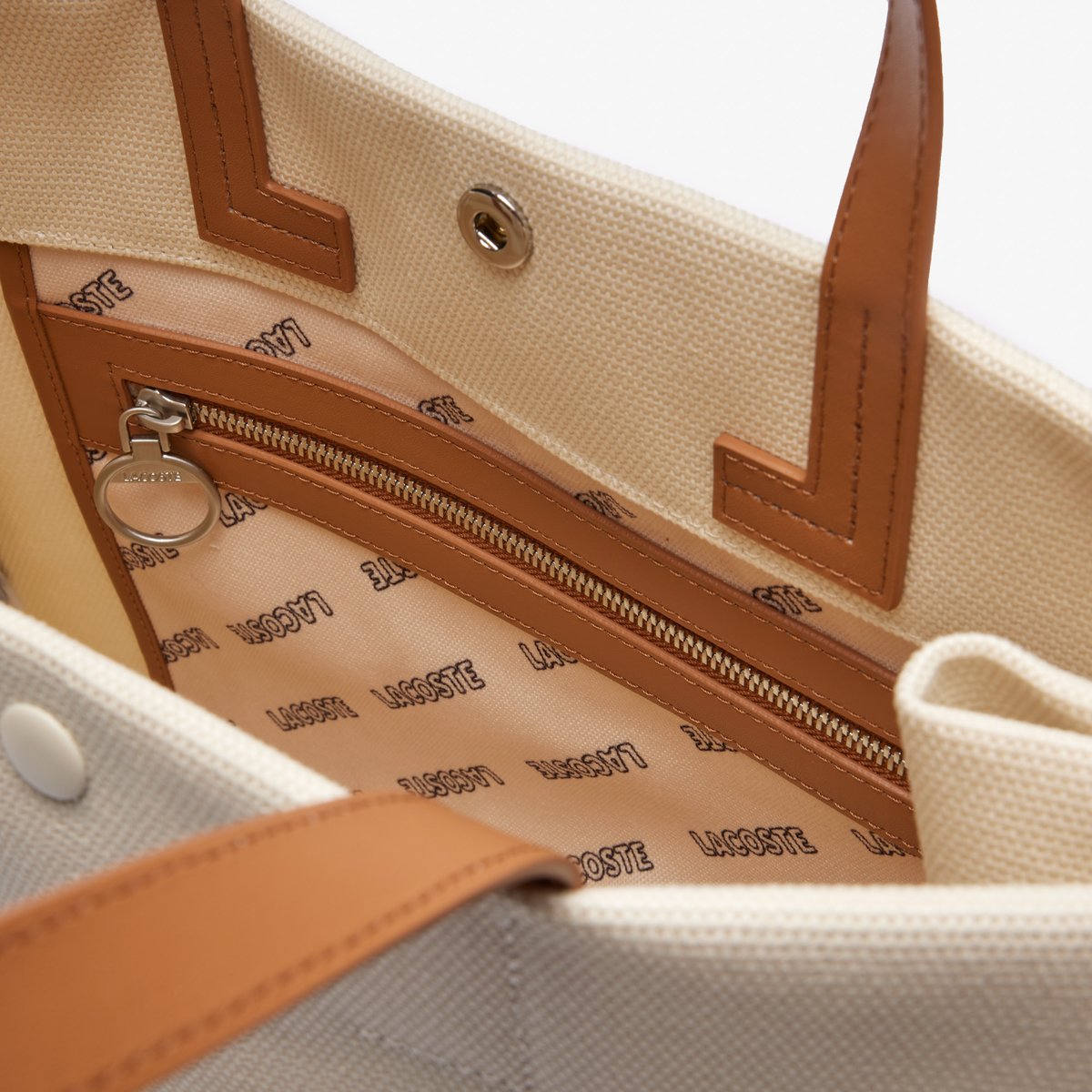 Grand sac cabas Héritage Canvas beige-k02, LACOSTE