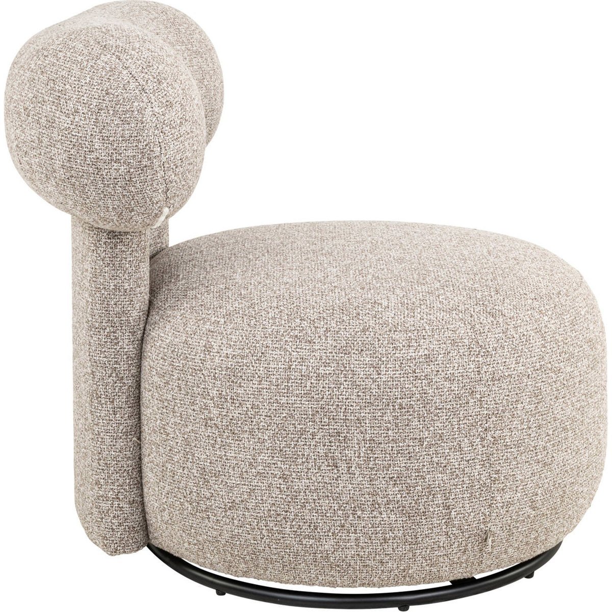 Fauteuil lounge pivotant brun cayenne, RECOLLECTION