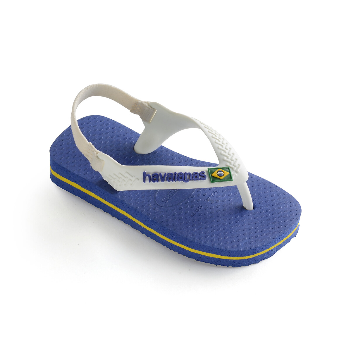 Sandales entre-doigts Baby Brasil Logo bleu, HAVAIANAS
