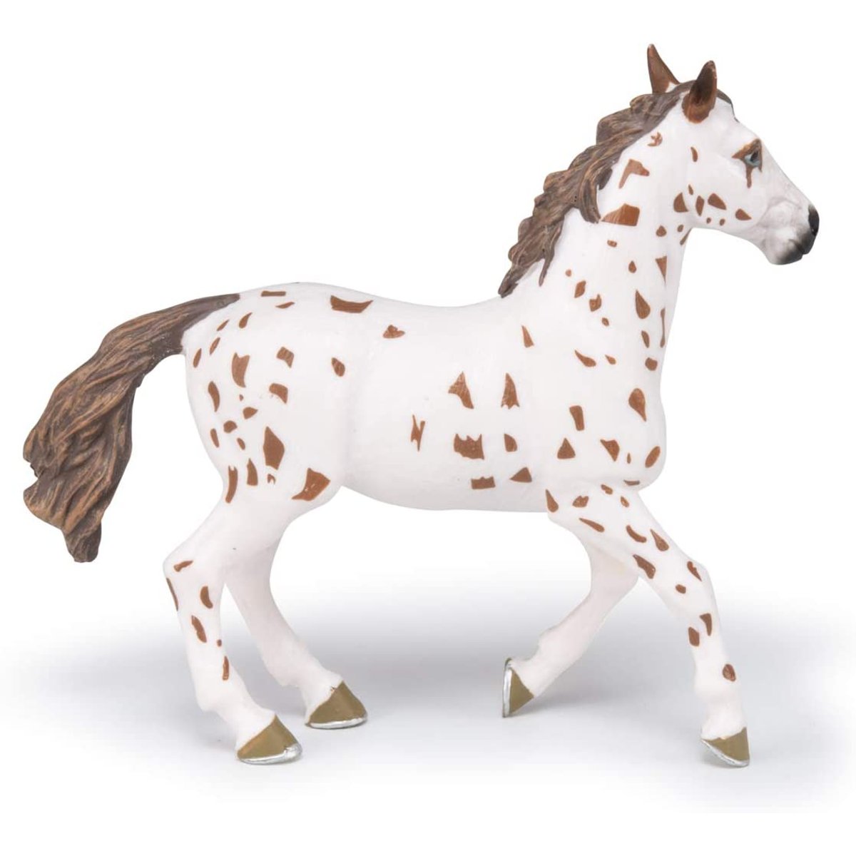 Figurine Jument appaloosa blanc, PAPO