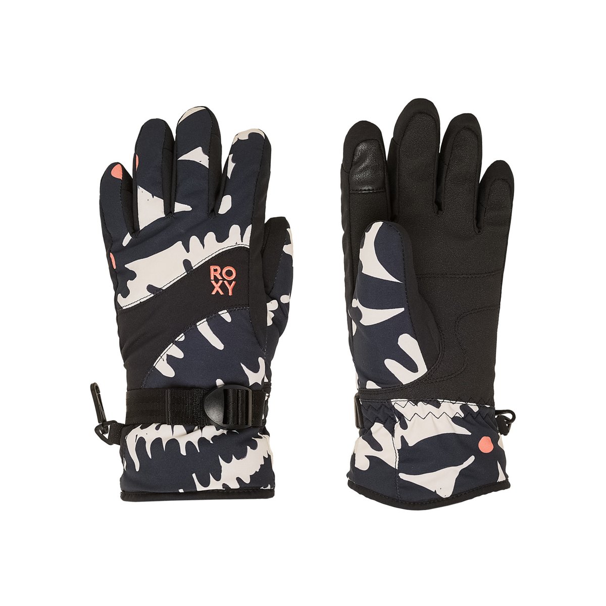 Gants techniques ski/snowboard. noir true black big flower, ROXY