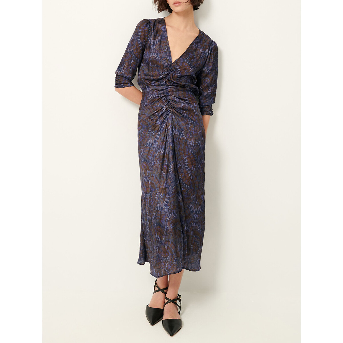 Nylia Printed Midaxi Dress brown/purple, SESSUN