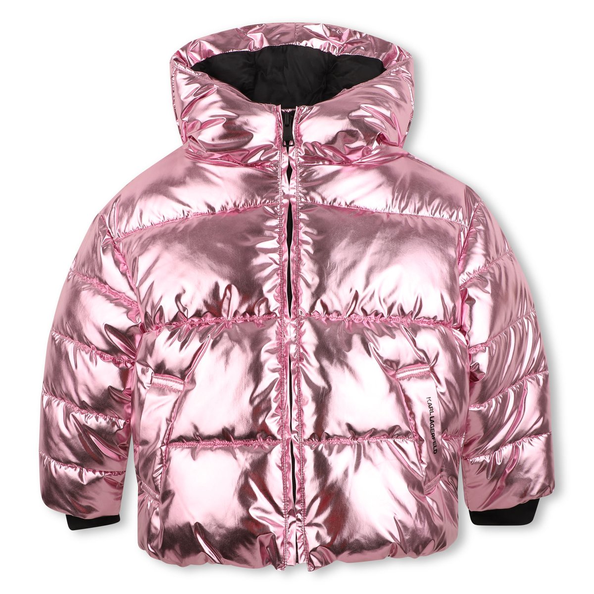 Doudoune à capuche guimauve, KARL LAGERFELD KIDS