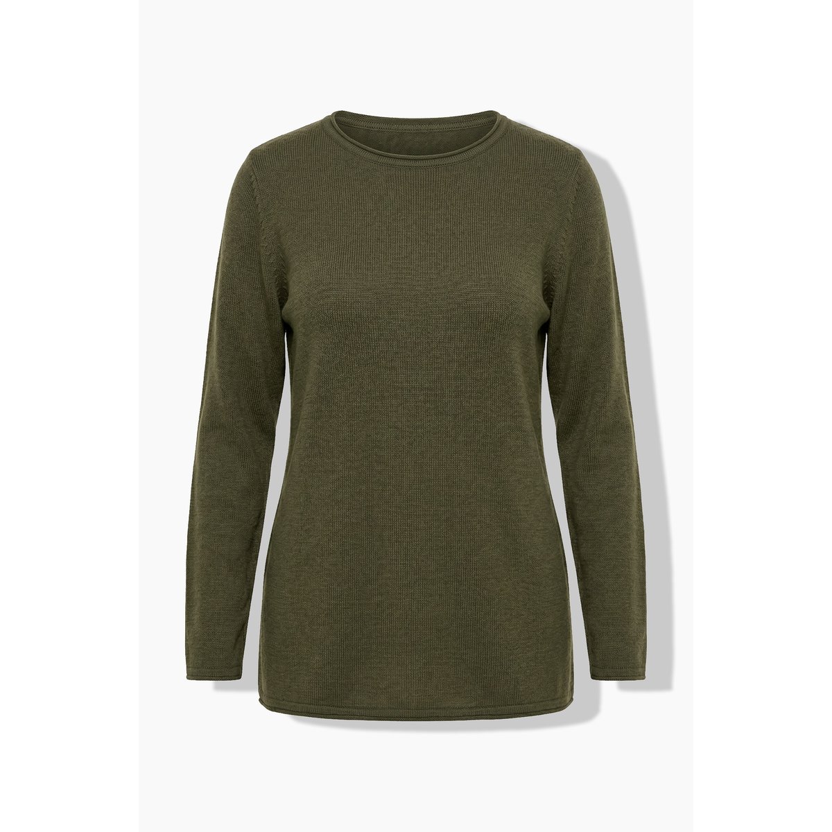Pull en soie mélangée kaki foncé, ULLA POPKEN