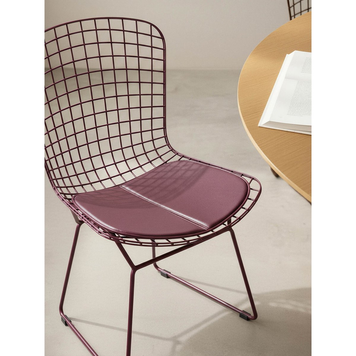 Chaise de salle à manger Métal Bordeaux-MONDRA bordeaux, KENAY