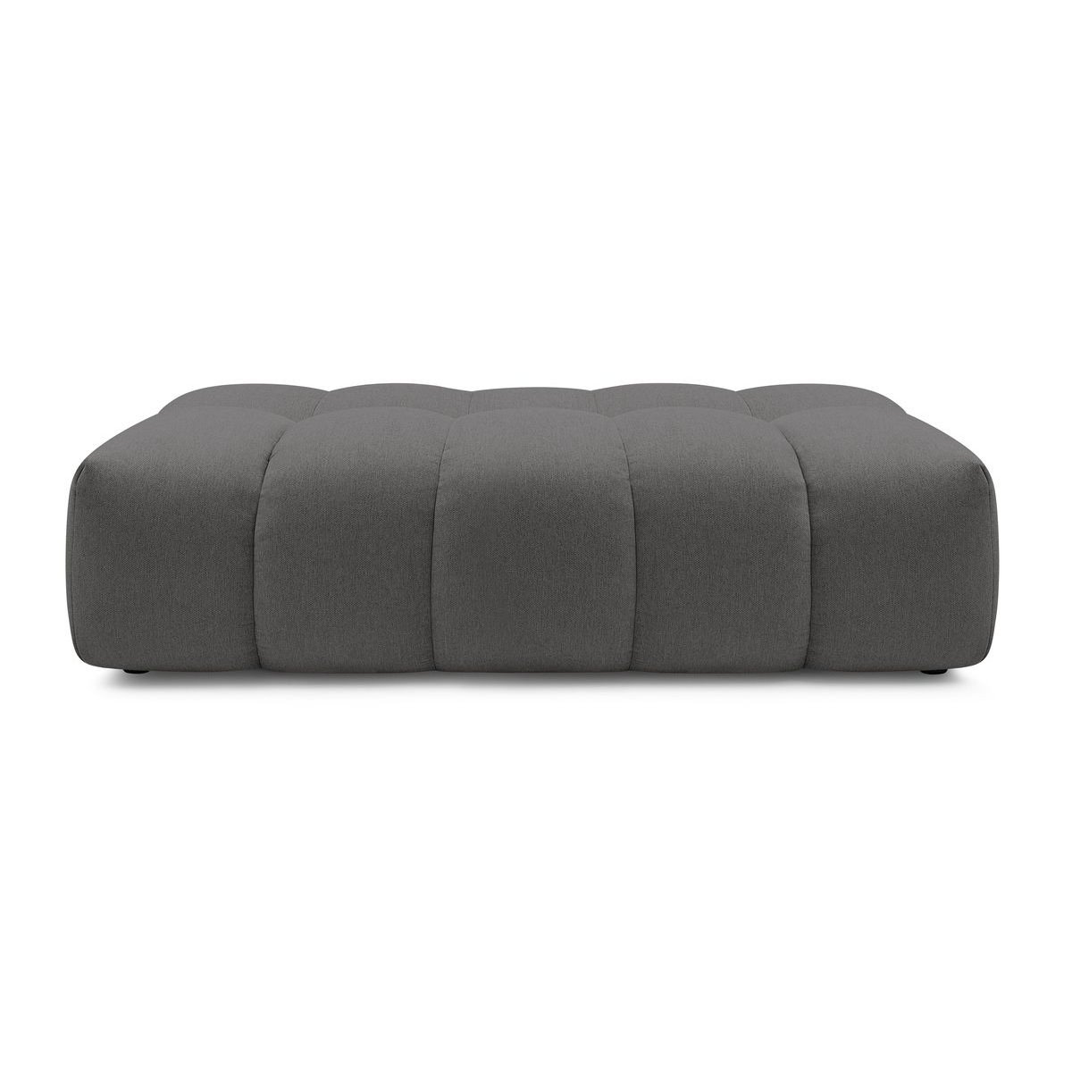Pouf tissu chiné, MONT-BLANC gris foncé, BOBOCHIC