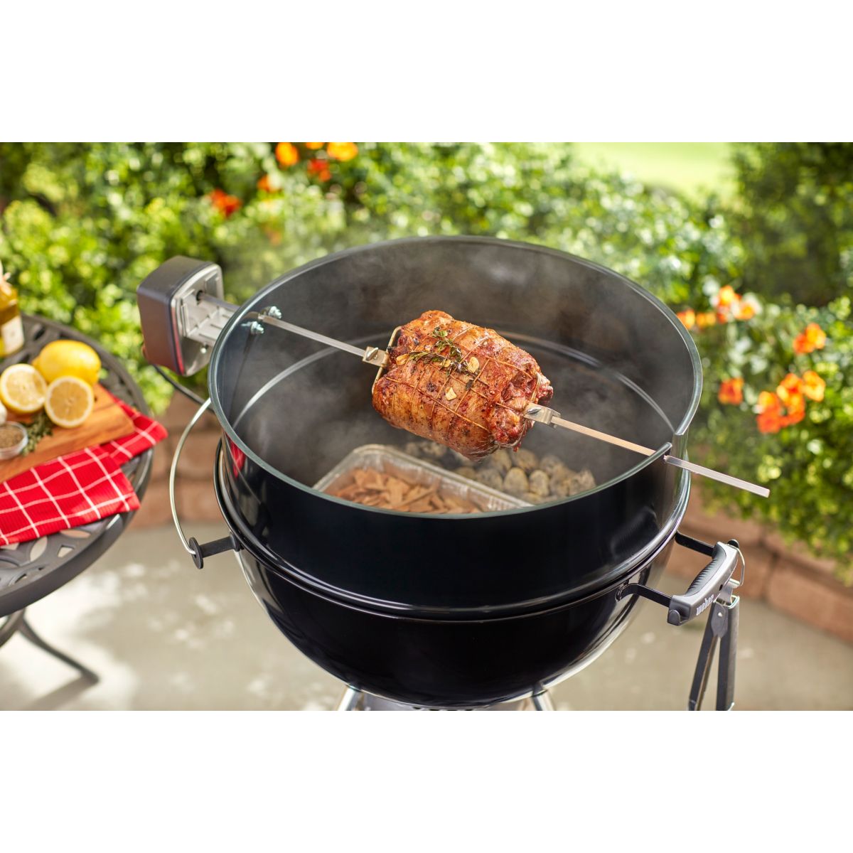 Tourne broche barbecue pour BBQ charbon 57cm noir, WEBER