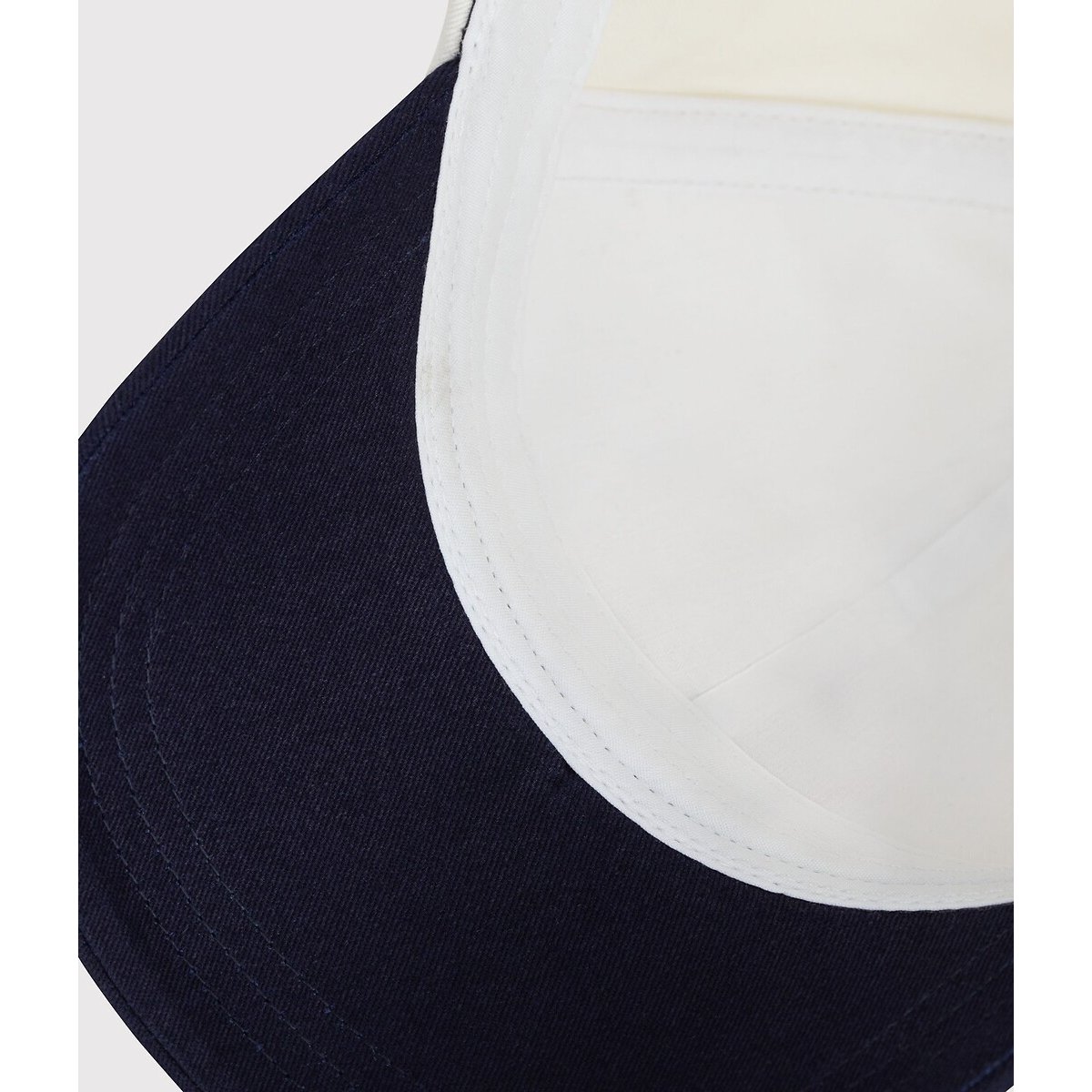 Katoenen pet voor kinderen wit/blauw, PETIT BATEAU