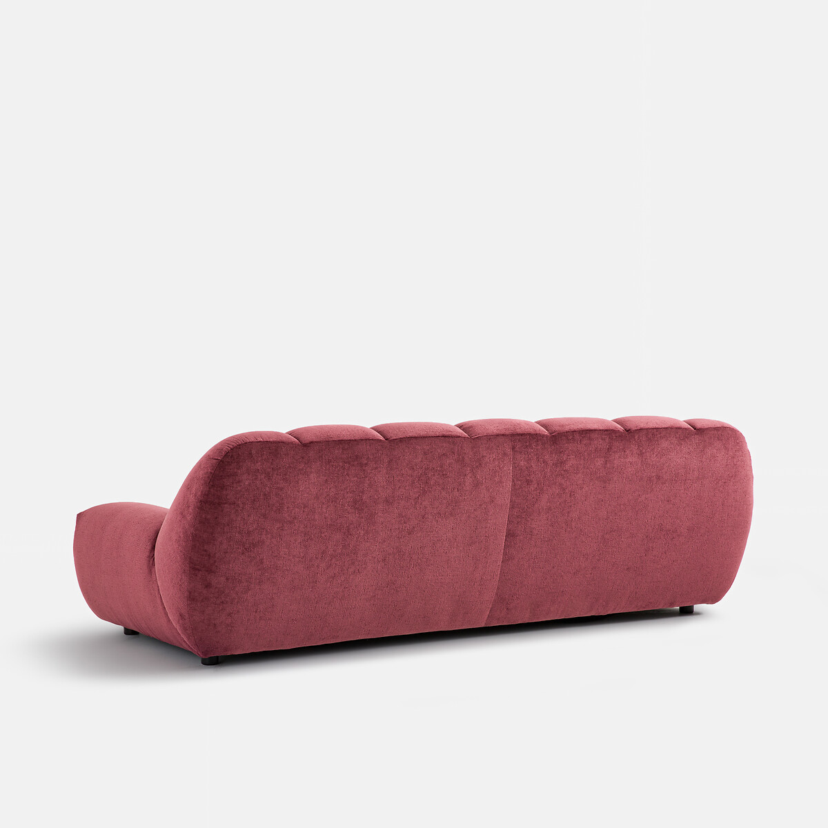 Sofá de 4 lugares, em veludo espesso, Nuria bordeaux, LA REDOUTE INTERIEURS
