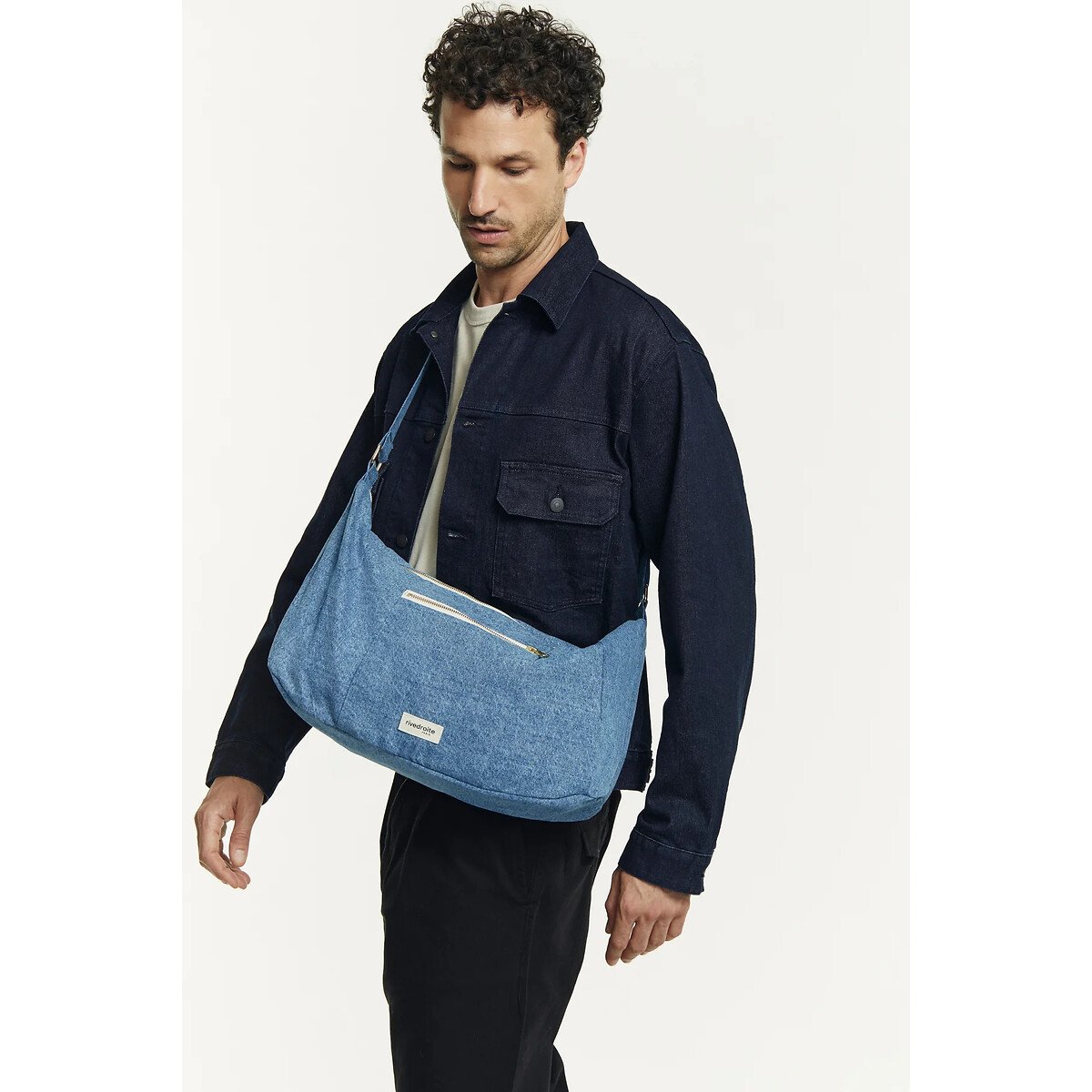 Charlot Canvas Crossbody Bag faded denim, RIVEDROITE