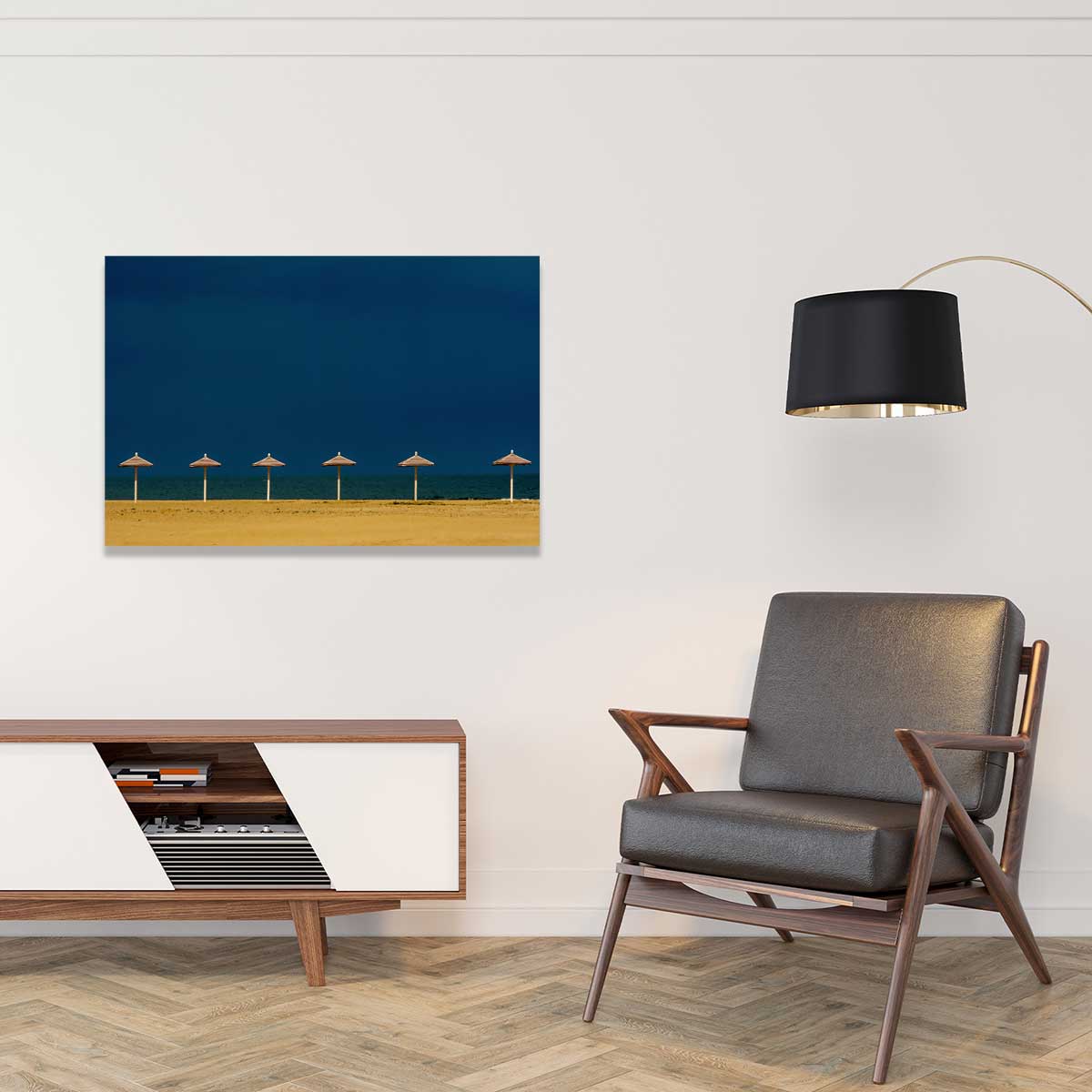 Tableau horizon bleu tableau alu dibond, HEXOA