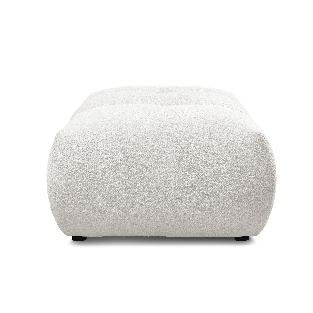 Pouf tissu bouclette, FUJI blanc, BOBOCHIC