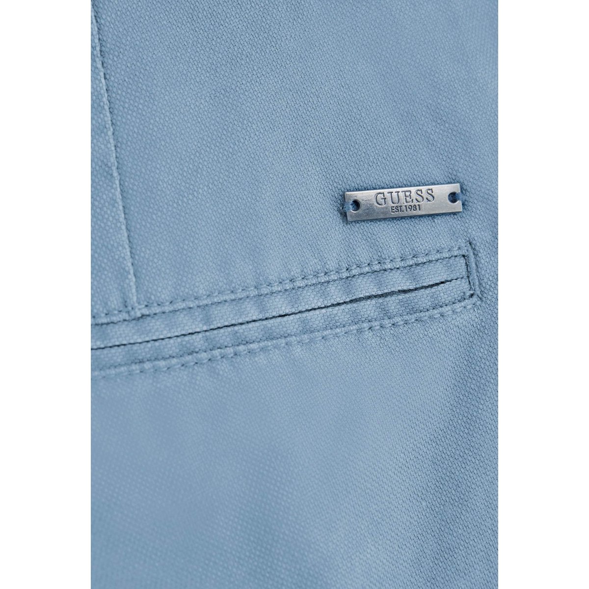 Pantalon Slim En Lin Mélangé bleu, GUESS