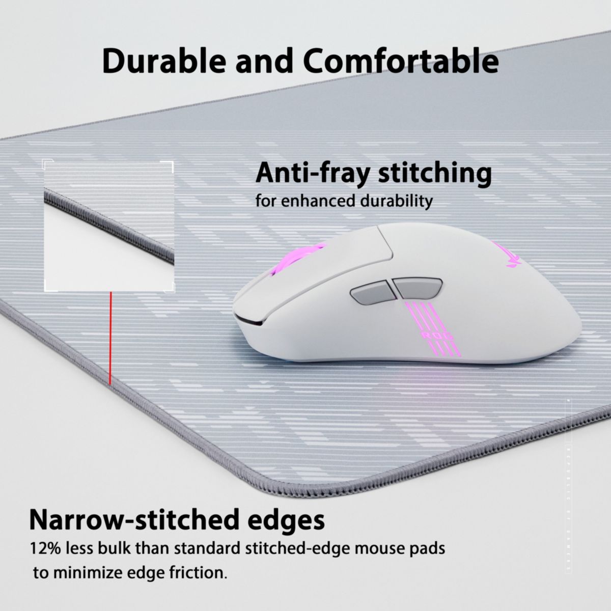 Tapis de souris ROG Scabbard II Artic Gray XXL couleur unique, ASUS