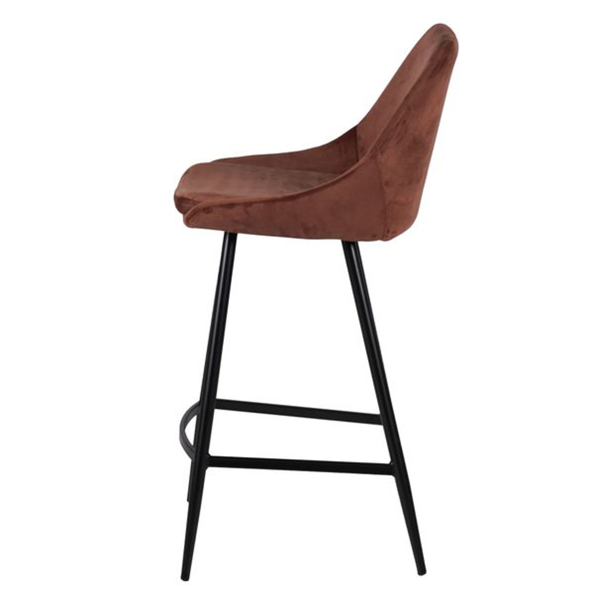 Chaise snack tissu effet daim chocolat, ZAGO