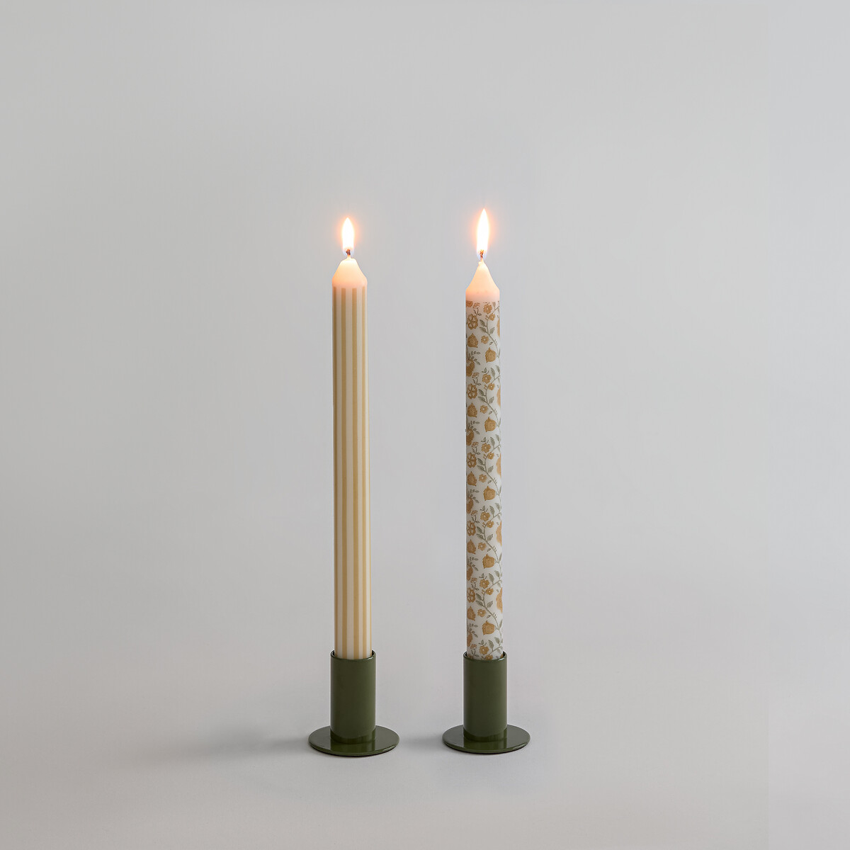 Set of 2 Yassia Printed Candles multi-coloured, LA REDOUTE INTERIEURS