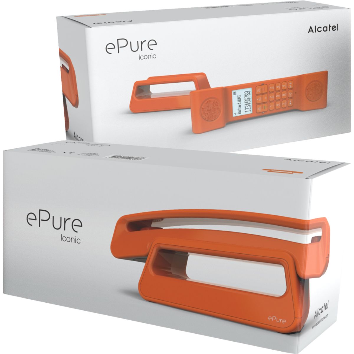 Téléphone sans fil ePure Iconic Orange couleur unique, ALCATEL