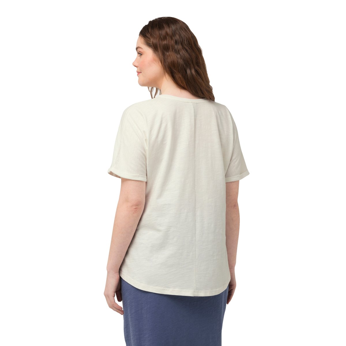 T-shirt à imprimé floqué blanc cassé, ULLA POPKEN