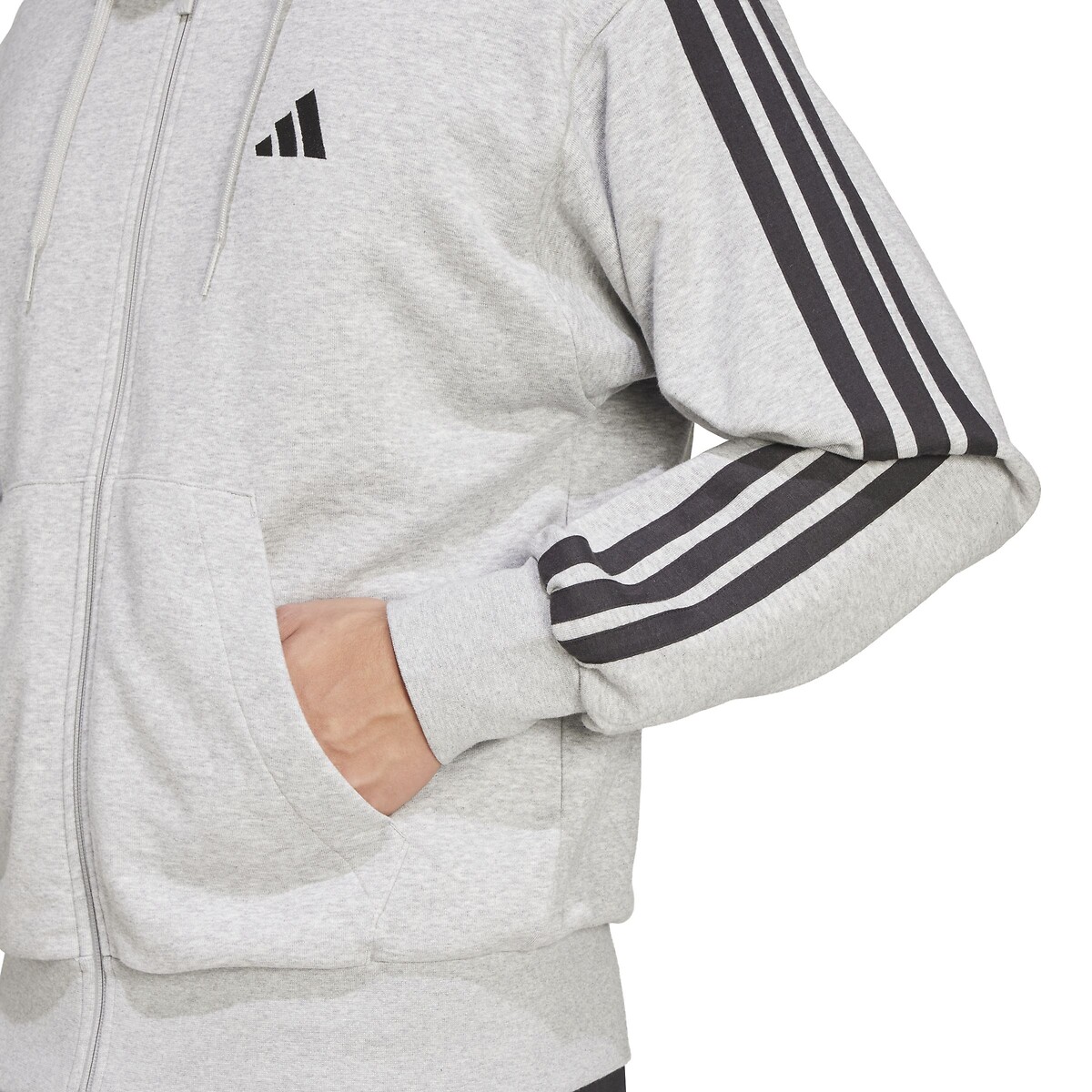 Essential Zip-Up Hoodie grey marl, ADIDAS SPORTSWEAR