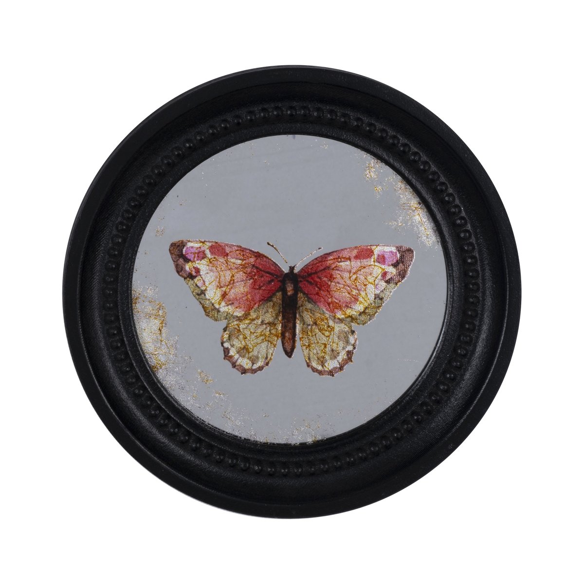Déco murale encadrée papillon 23cm noir, EMDE