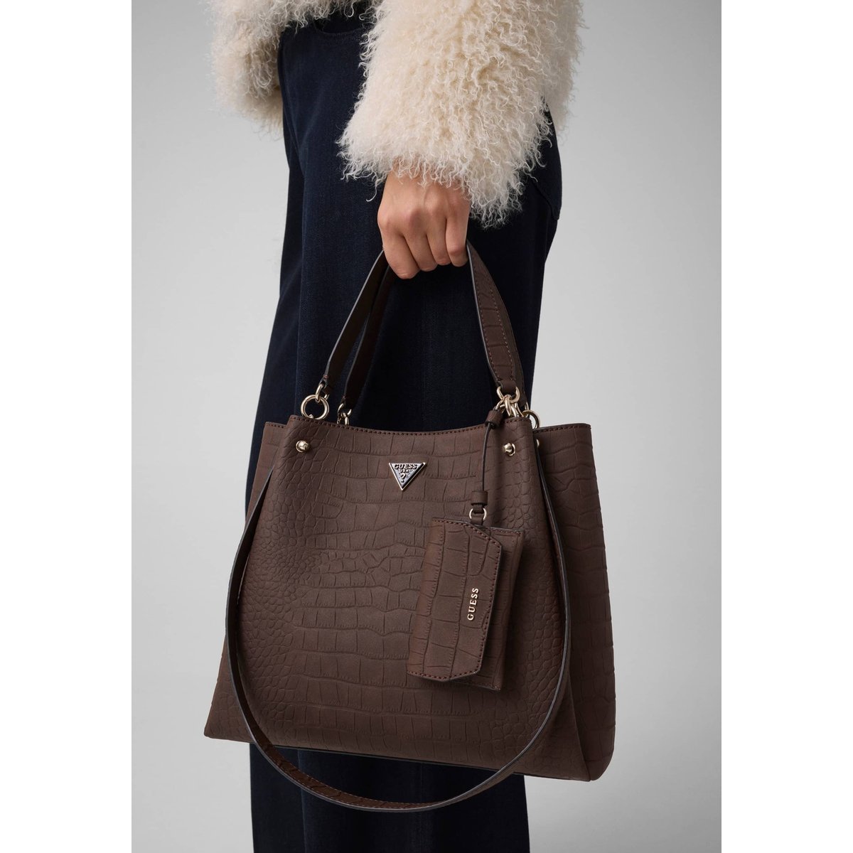 Sac Tote Lorella marron, GUESS