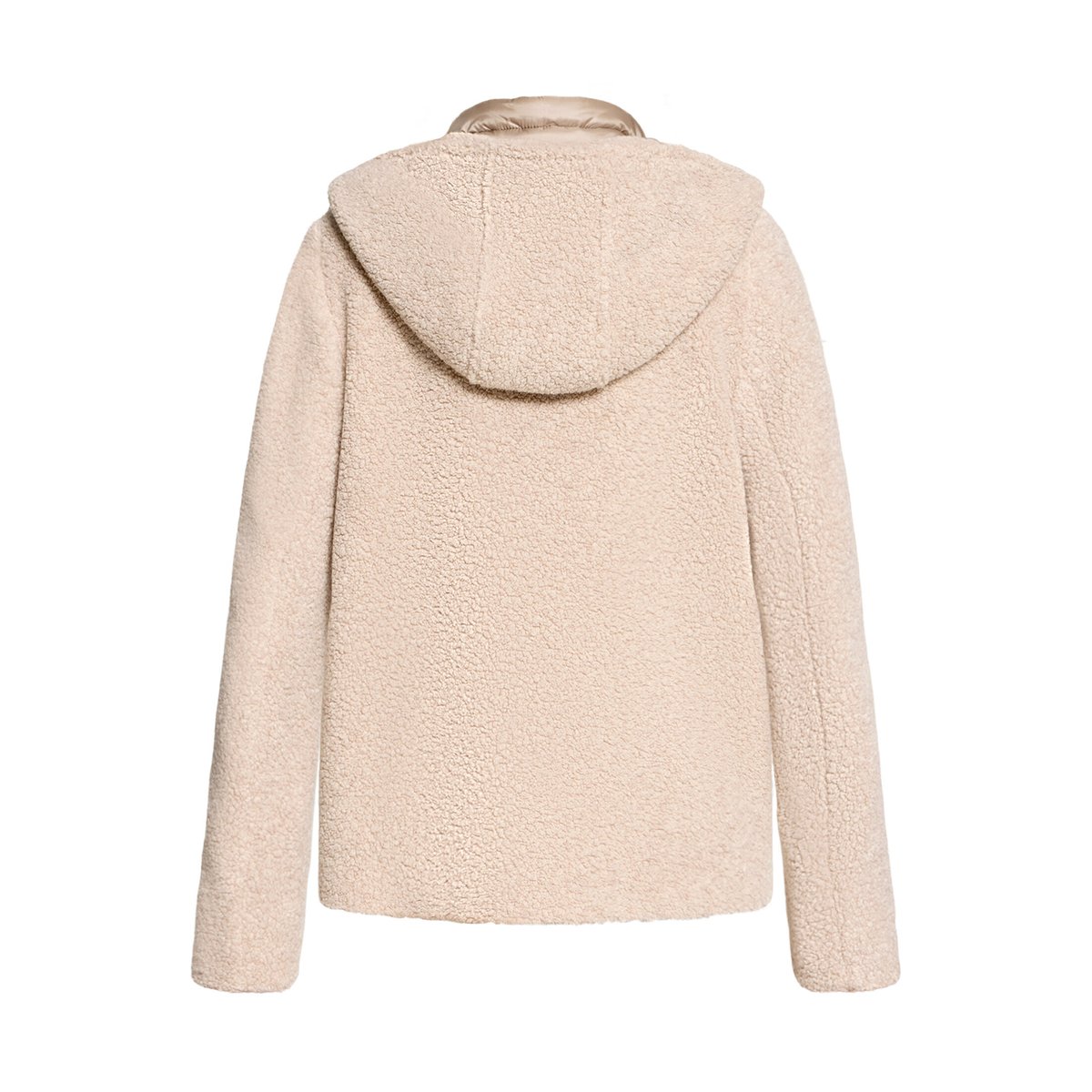 Veste en laine à capuche light sand, GIL BRET