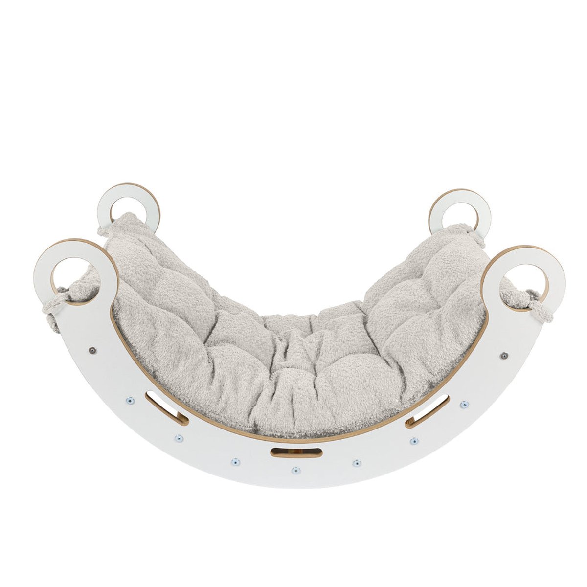 Arche d'escalade et d'éveil Rocker Montessori avec coussin beige, MEOW BABY