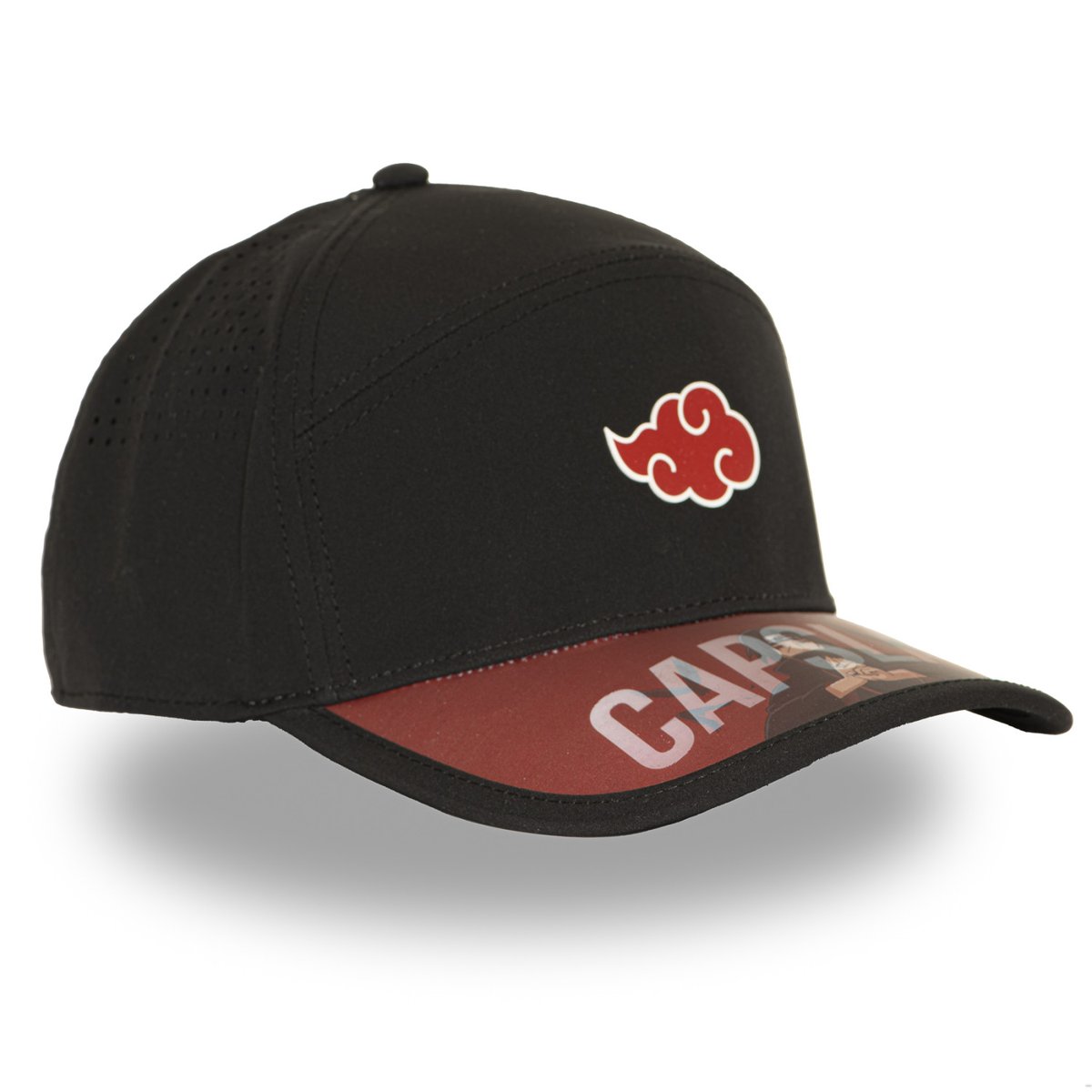 Casquette 6 panels Naruto Shippuden noir/rouge/blanc, CAPSLAB