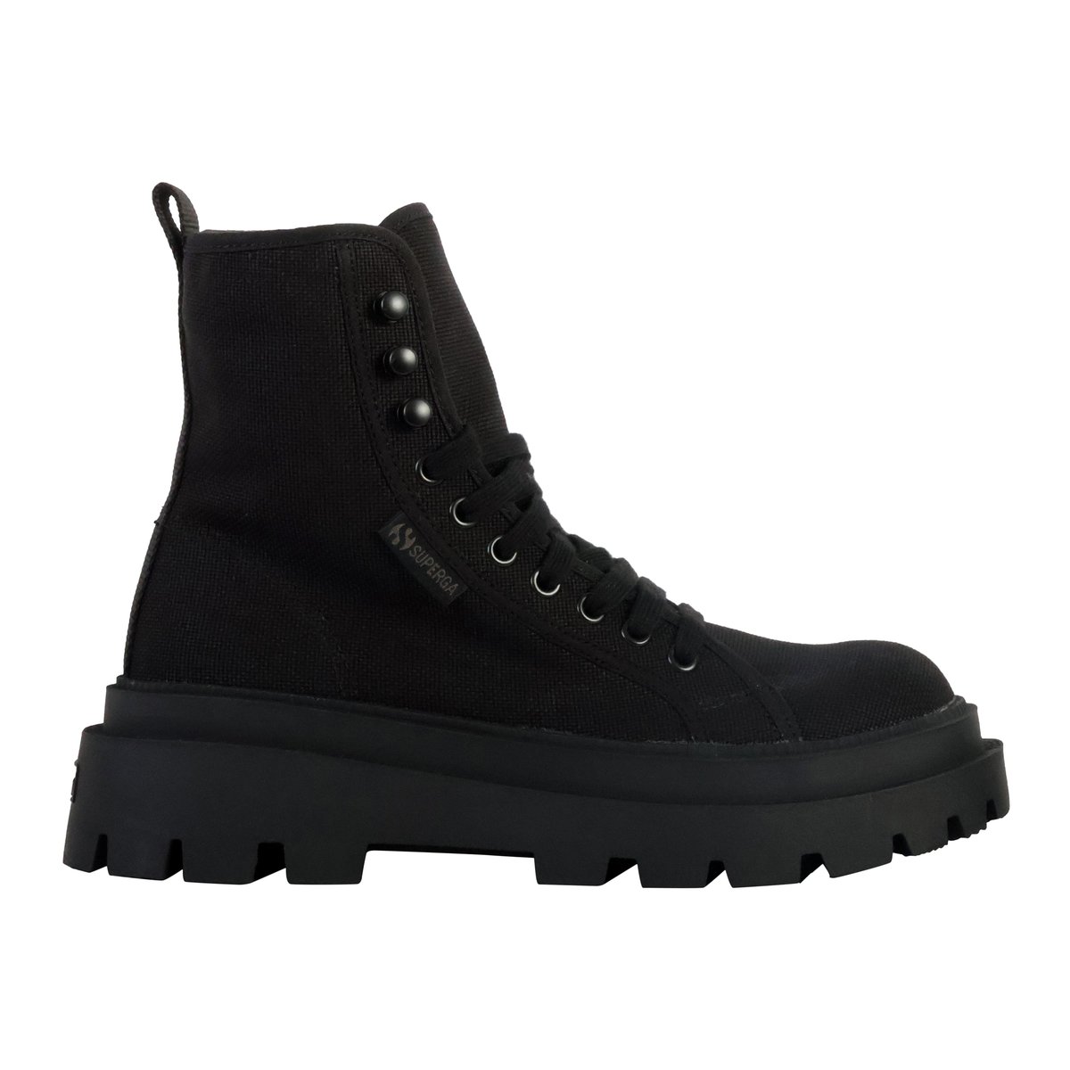 Bottine à Lacets Superga Alpina Apex High Vegan noir, SUPERGA