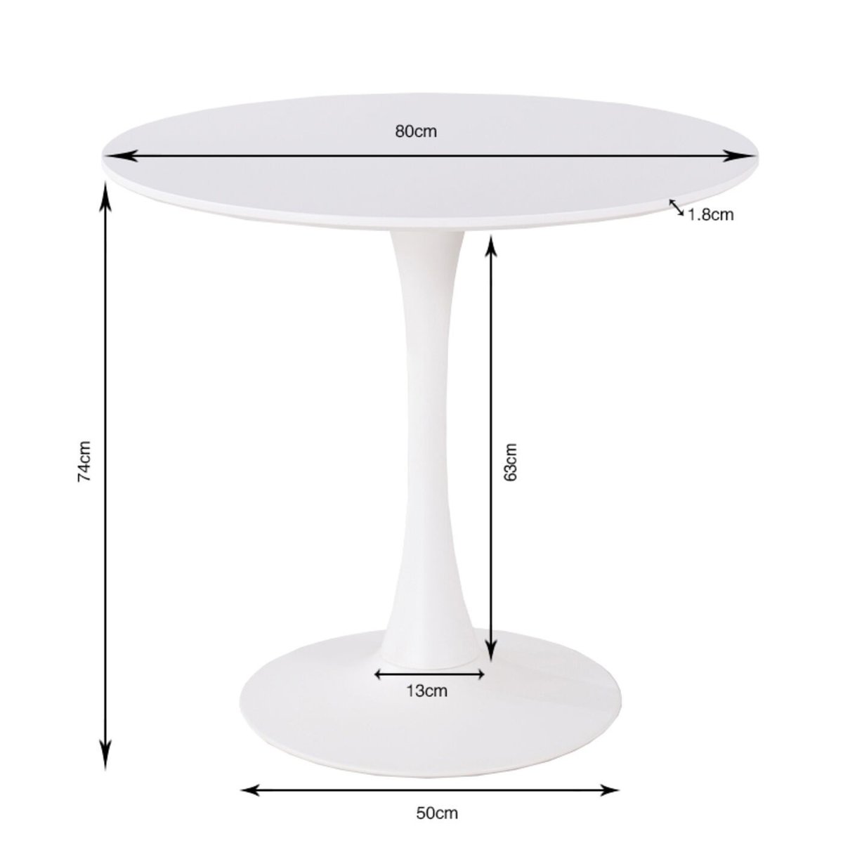 Table ronde effet marbre, SCHICKERIA blanc et noir, KARE DESIGN