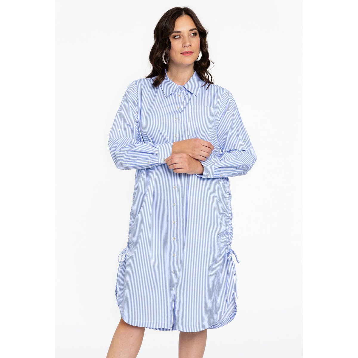 Robe avec rayures bleu clair, YOEK