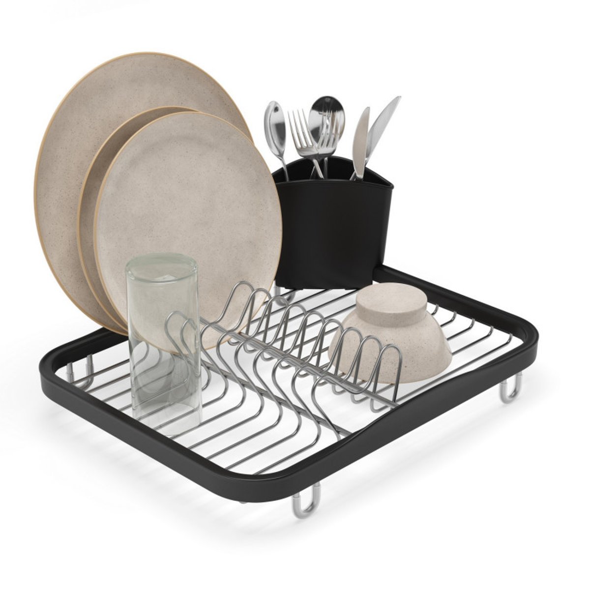 Egouttoir à vaisselle design  SINKIN noir acier, UMBRA