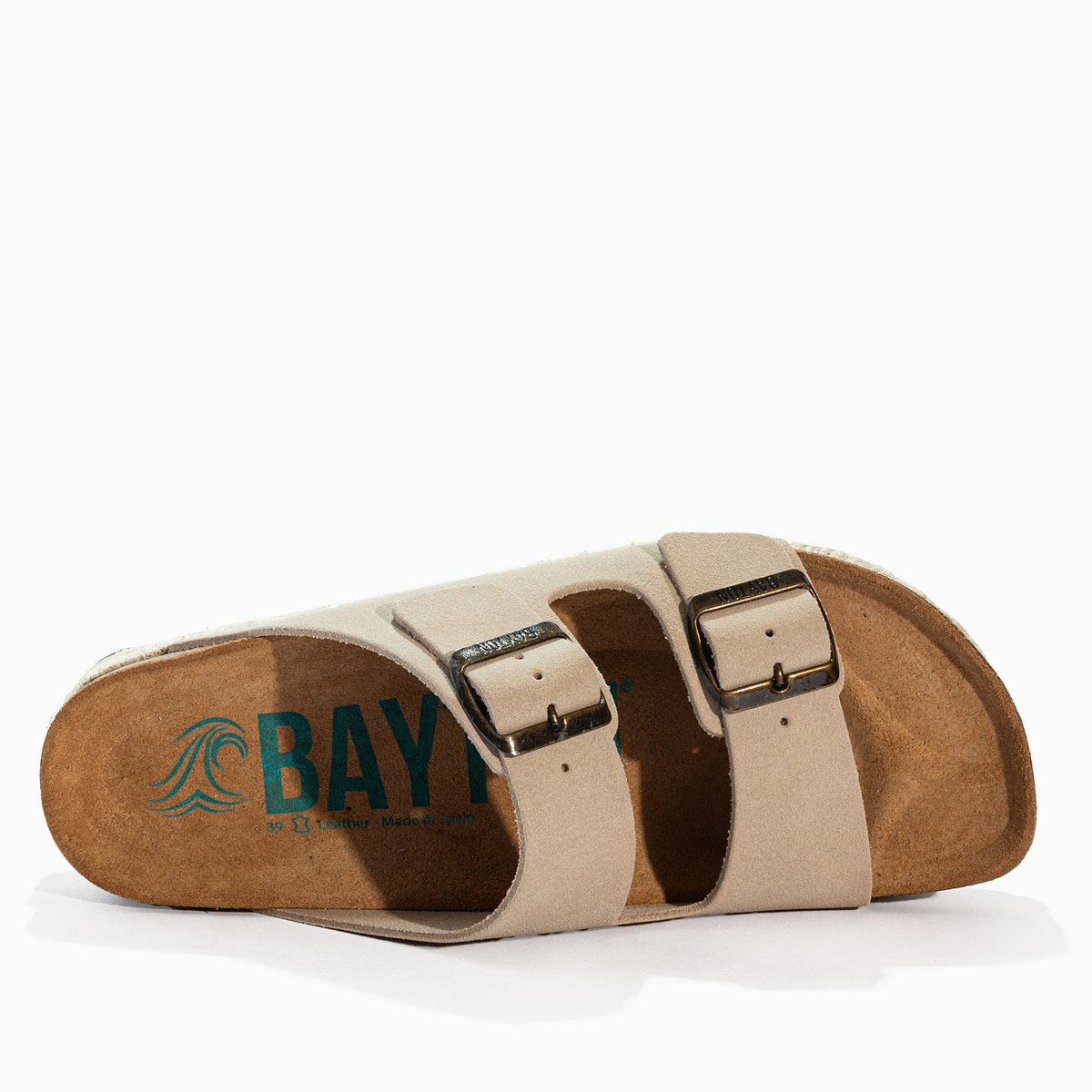 Sandales en cuir suédé ATLAS beige, BAYTON