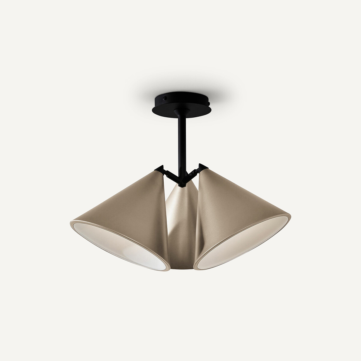 Moke 3-Cone Ceiling Light mocha, AM.PM
