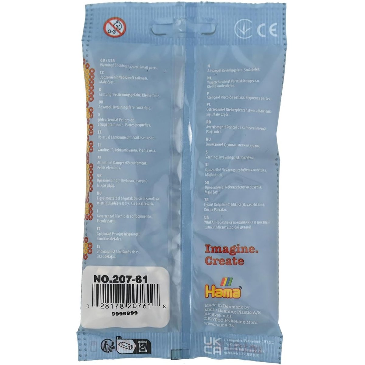 Sachet 1000 perles plastique Midi OR jaune, HAMA