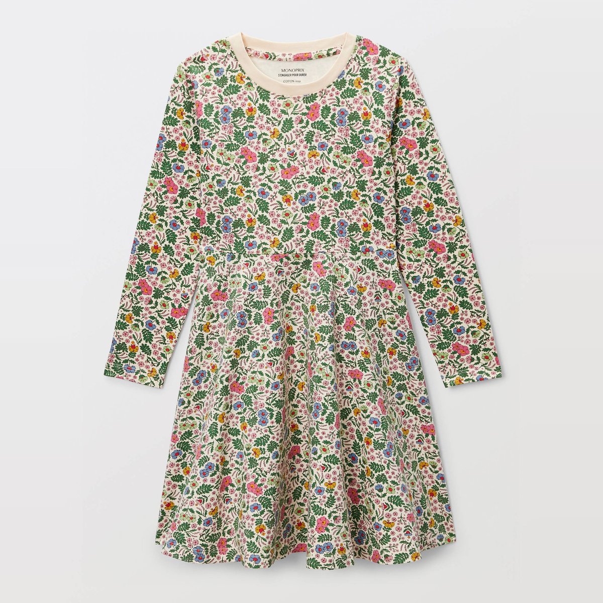 Robe en jersey imprimée amaretti, MONOPRIX